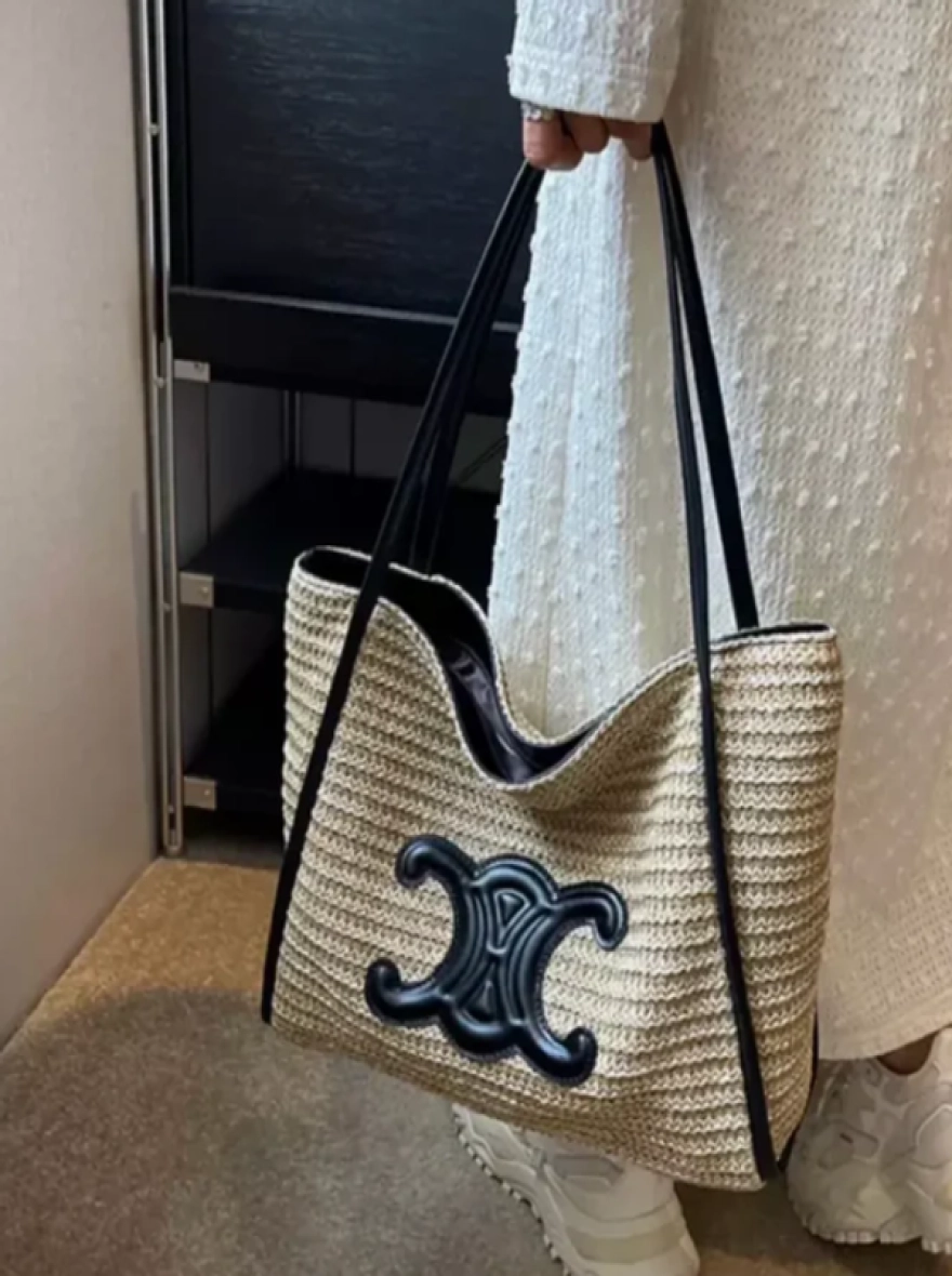 Elegant Sun Straw Tote Bag