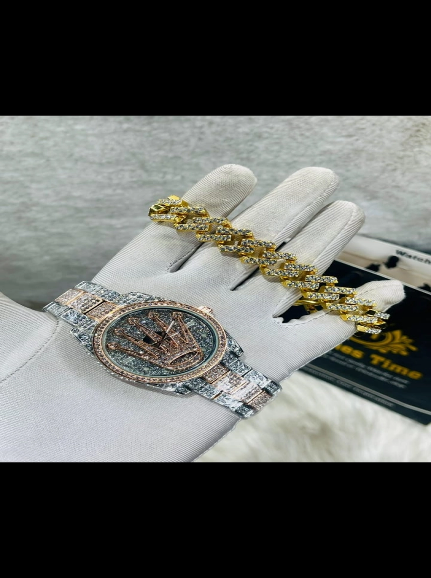 Rolex "Royal Frost" Iced-Out Gold Set