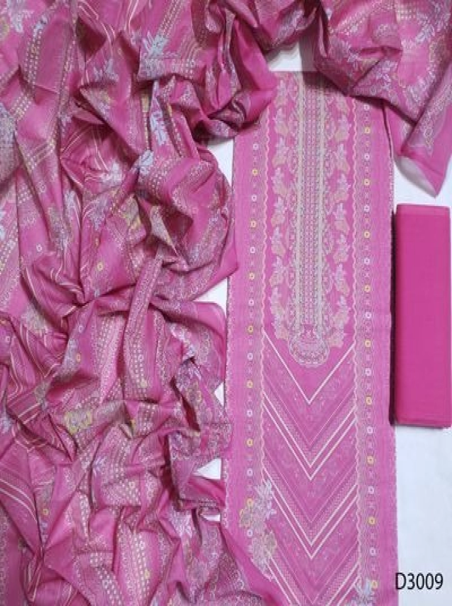 Premium Quality Digital Print  Unstitch 3 Pieces-D3009