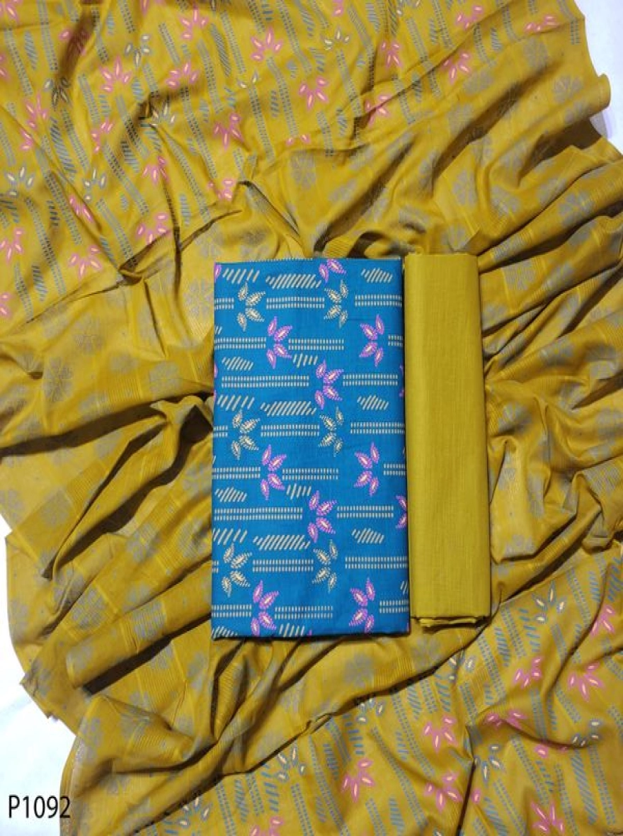 Royal Heritage Digital Print Premium Slab Cotton 3-Piece Set-P1092