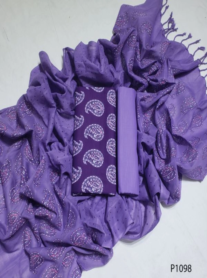 Royal Heritage Digital Print Premium Slab Cotton 3-Piece Set-P1098