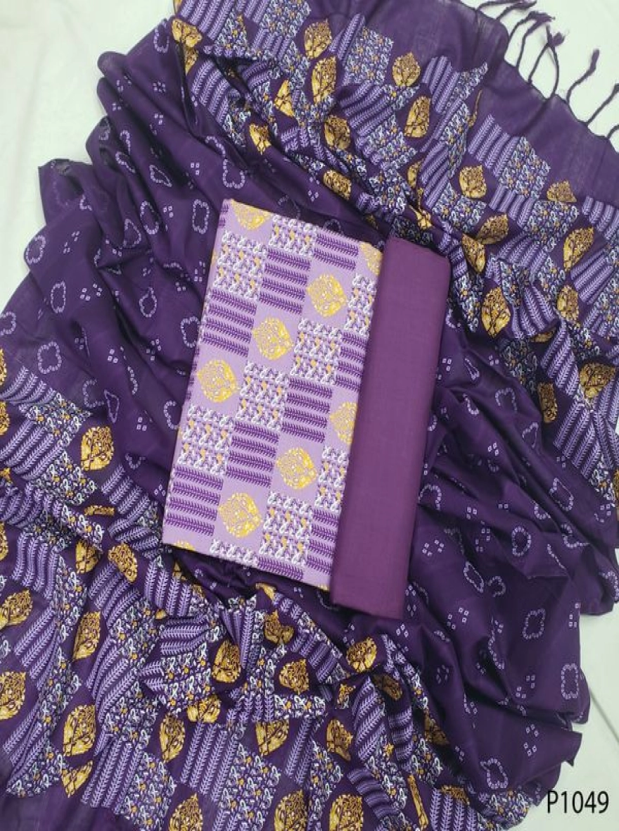 Royal Heritage Digital Print Premium Slab Cotton 3-Piece Set-P1049