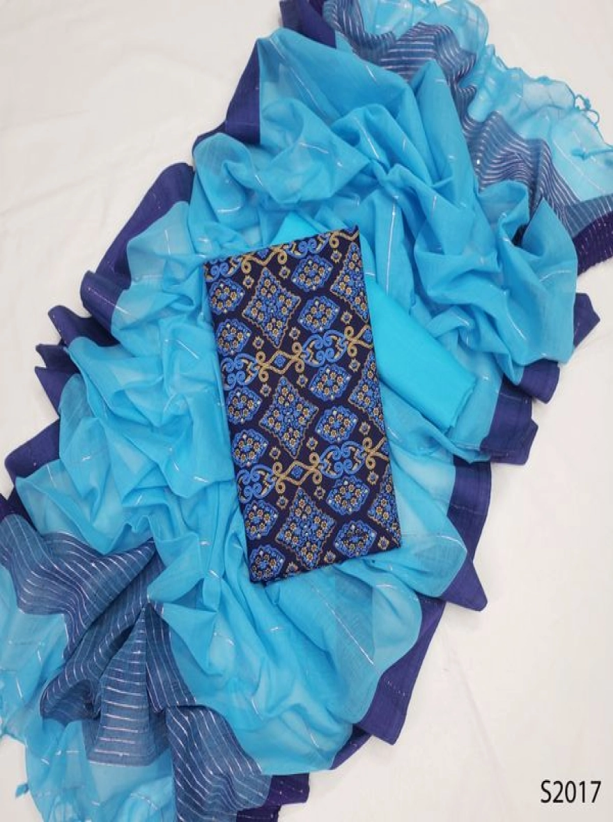 Premium Quality Unstitch 3 Pieces-S2017