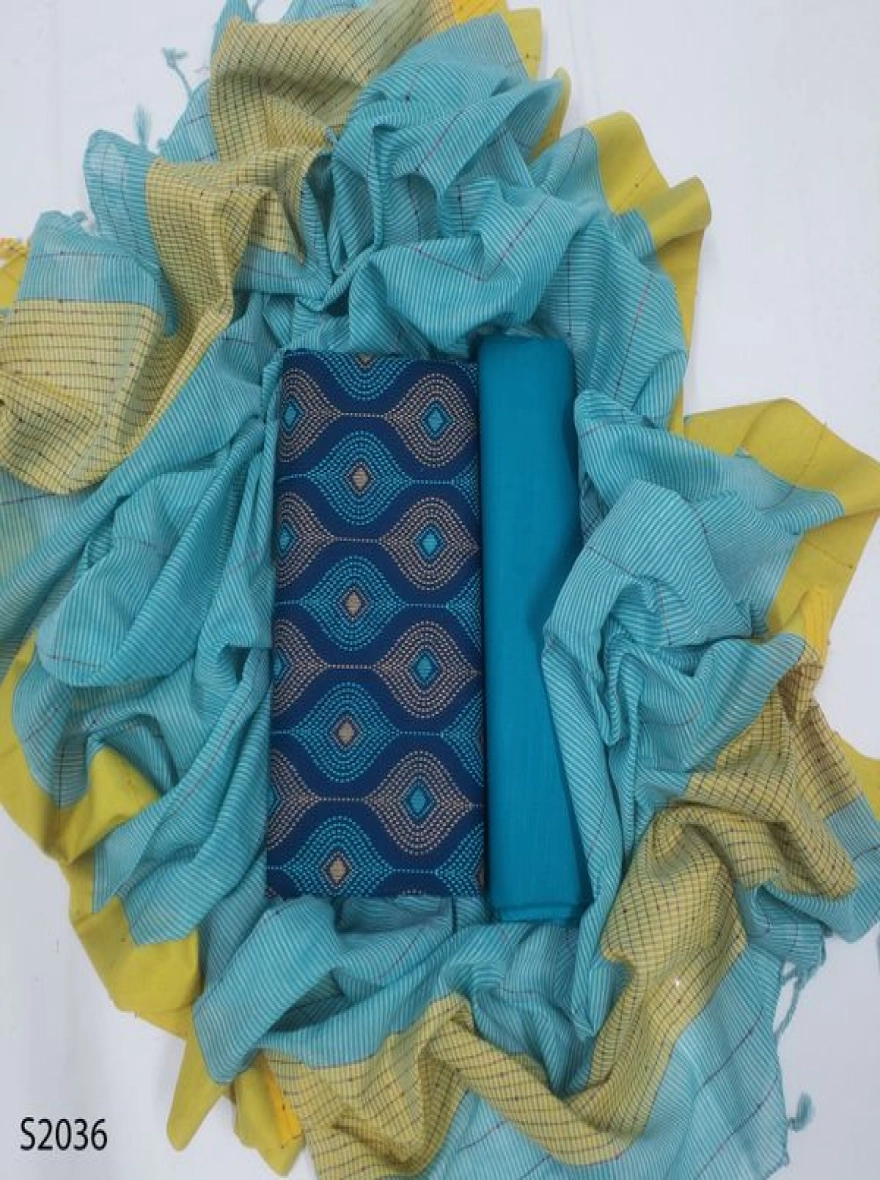 Premium Quality Unstitch 3 Pieces-S2036