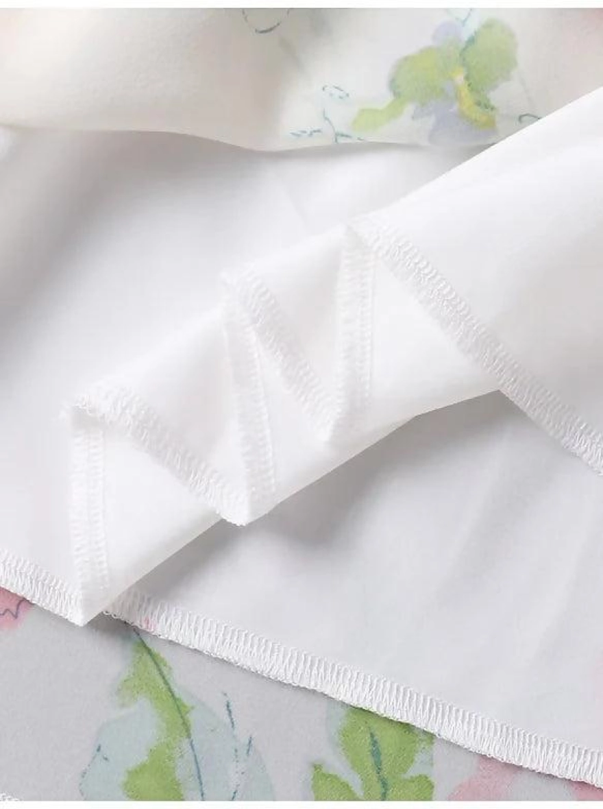 Blossom Breeze Frill-Sleeve Premium Floral Frock