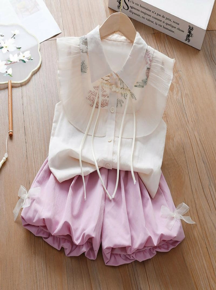 Original China Imported Mist Purple Tops And Pant Set