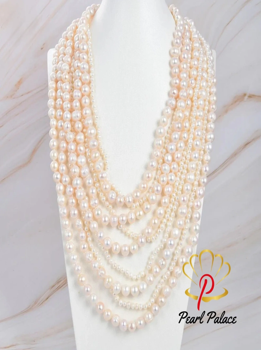 Natural Freshwater Pearl Necklace with Genuine 925 Sterling silver clasp Pearl Jewelry for women bride Wedding (Copy)