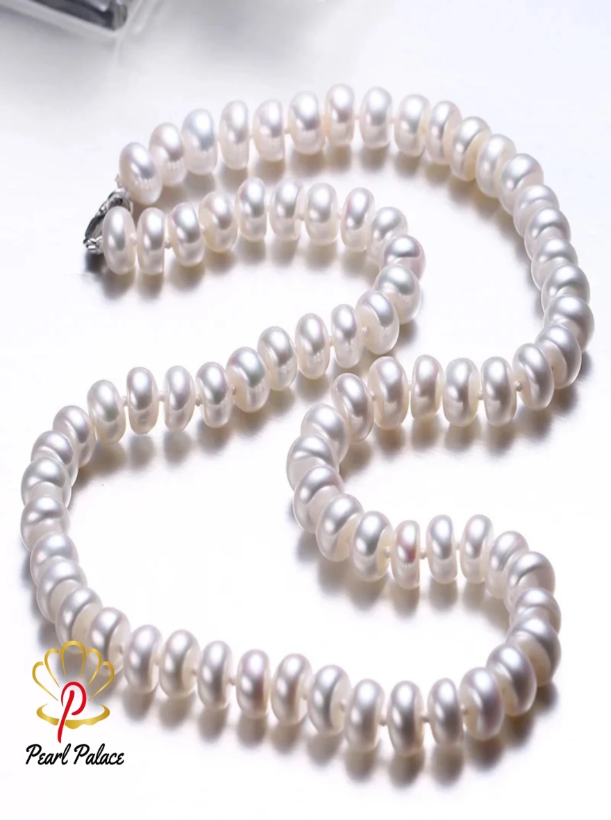 White Natural Freshwater Pearl Necklace For Women 8-9mm Necklace Beads Jewelry 40cm/45cm/50cm Length Necklace Fashion Jewelry
