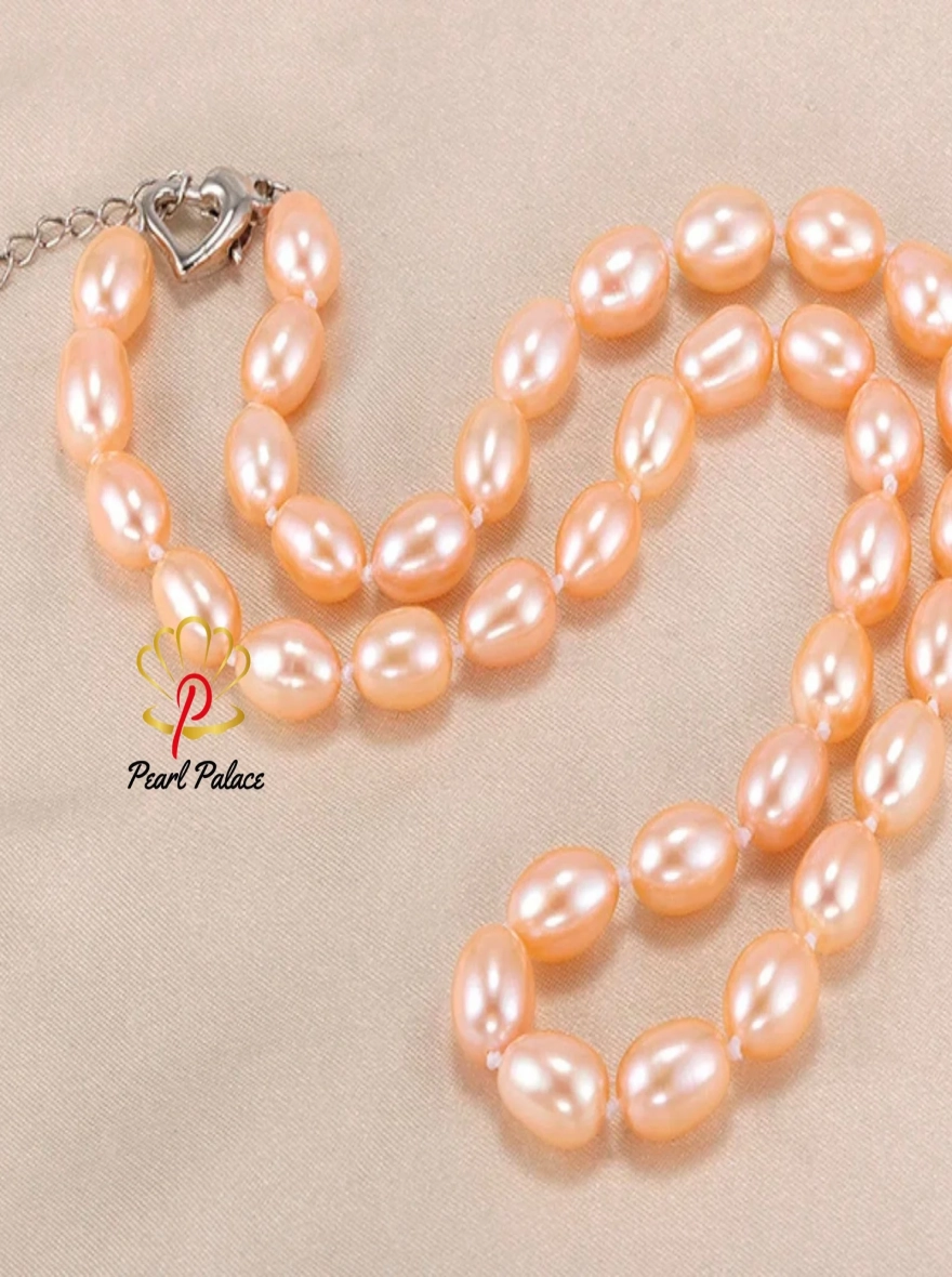 AAA 7-8mm Natural Freshwater Pearl Necklace Women Jewelry Necklace 925 Silver White Pink Purple Real Pearl Jewelry