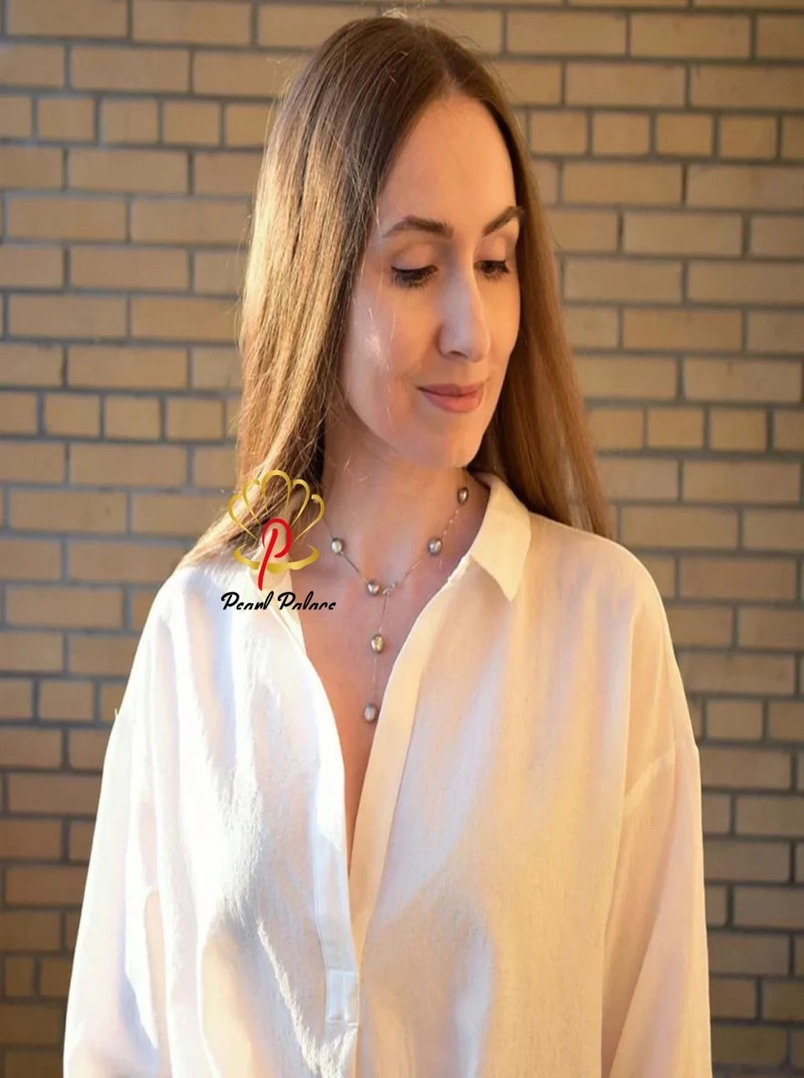 Celestial Cascade Baroque Silver Lariat