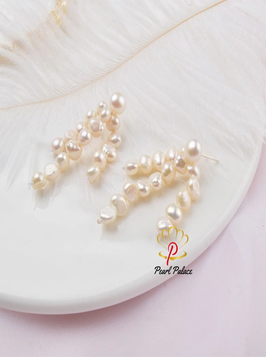 Natural Freshwater Pearl Drop Earrings