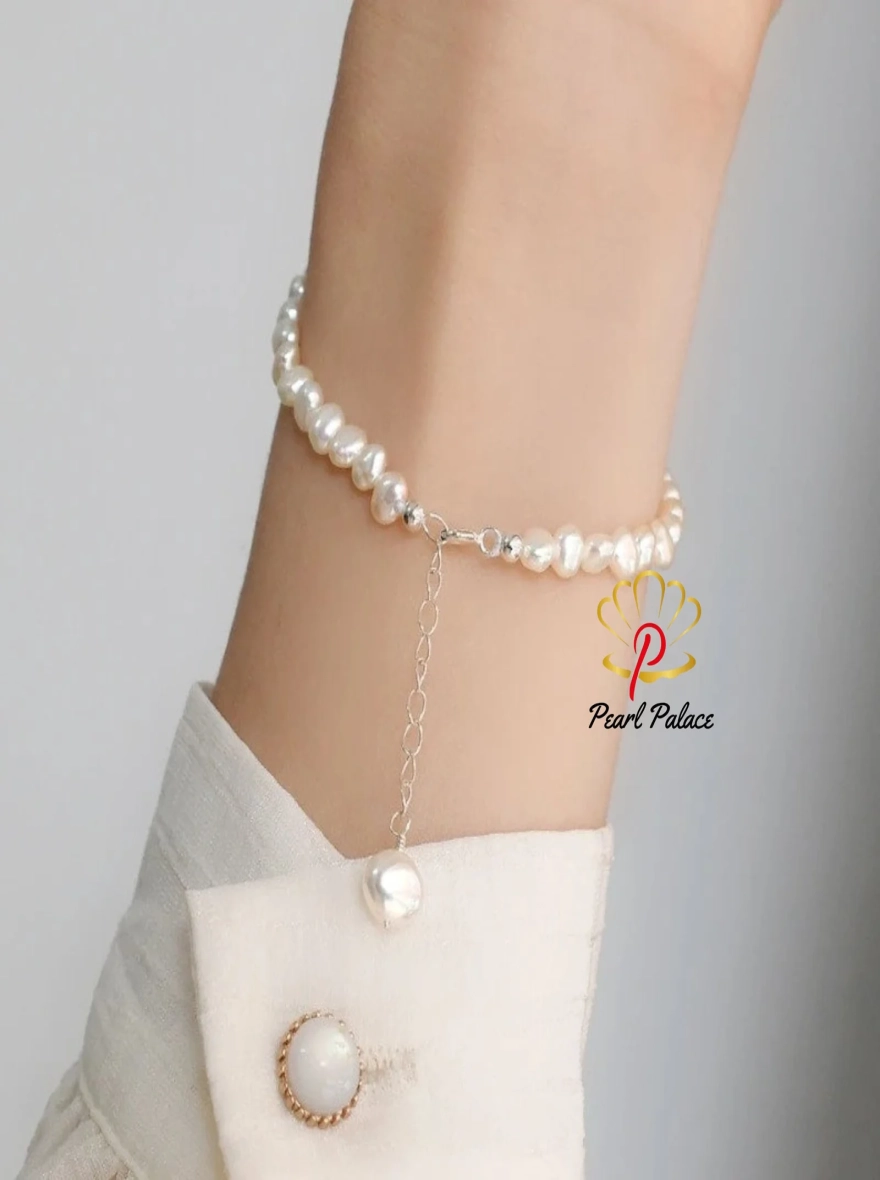 Natural Freshwater Pearl Beaded Bracelet