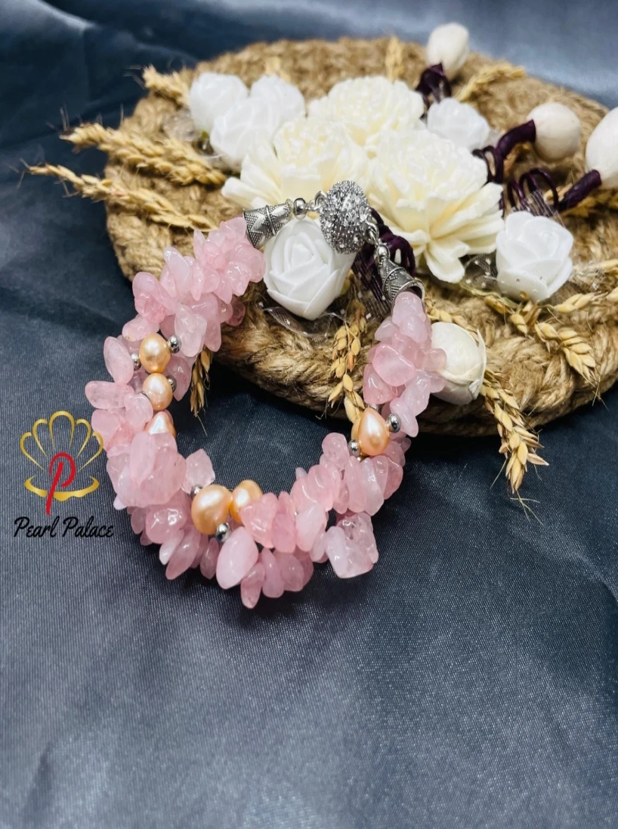 Gentle Heart: Rose Quartz Stone bracelet