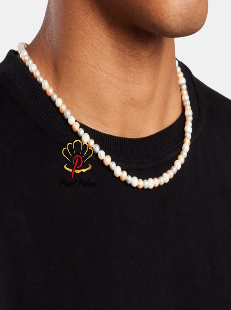 Multi Colour Freshwater Pearl Necklace - White