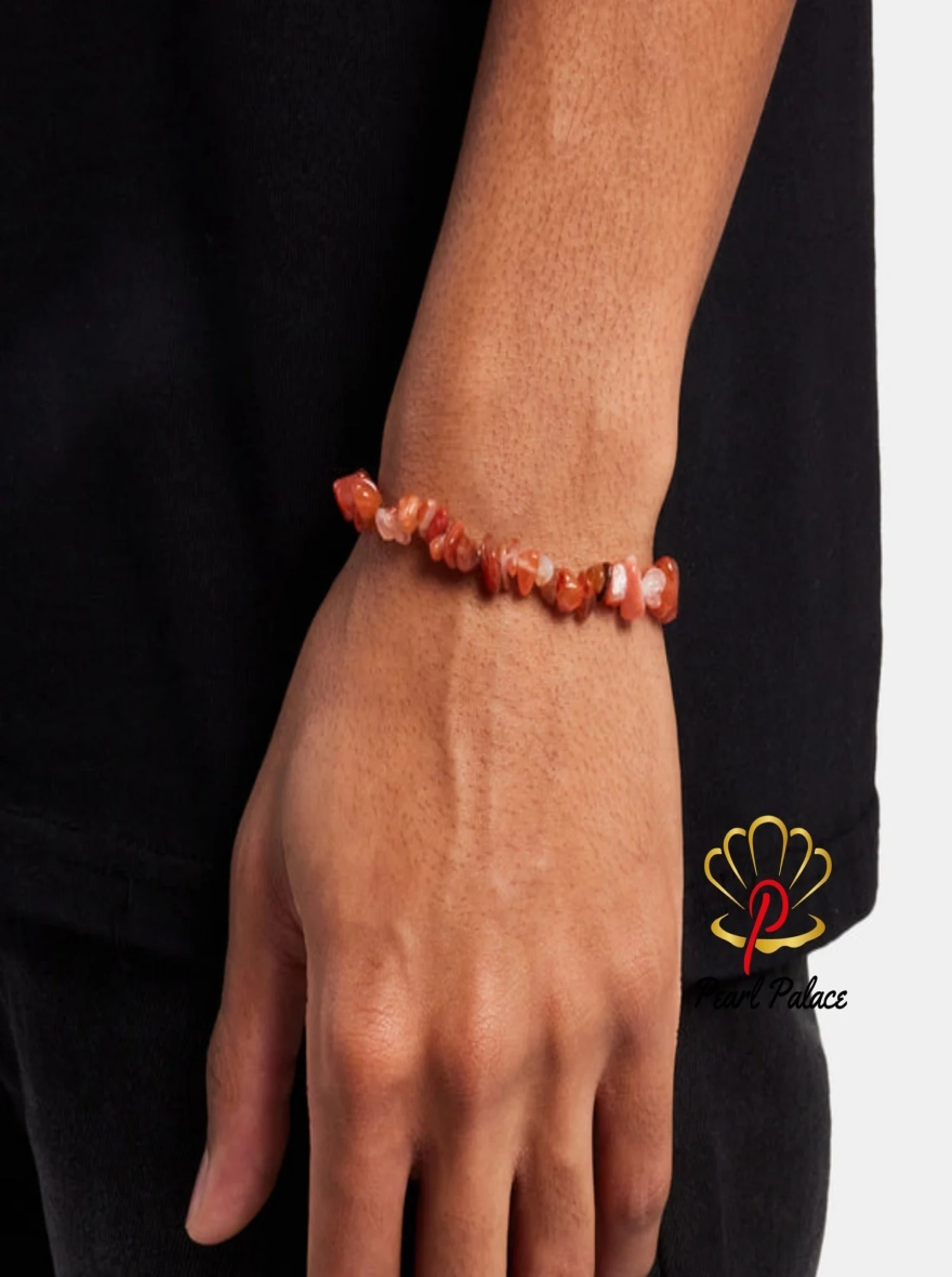 Red Agate Bead Bracelet