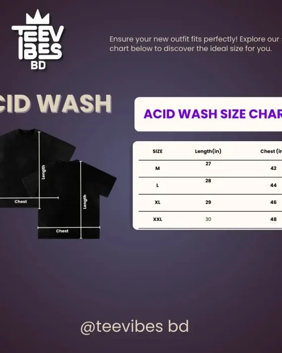 Printed Acid Wash T-Shirt-B