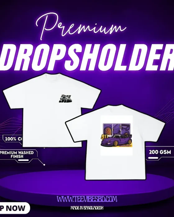 Regular Fit and Dropsholder Premium Printed T-Shirt-D