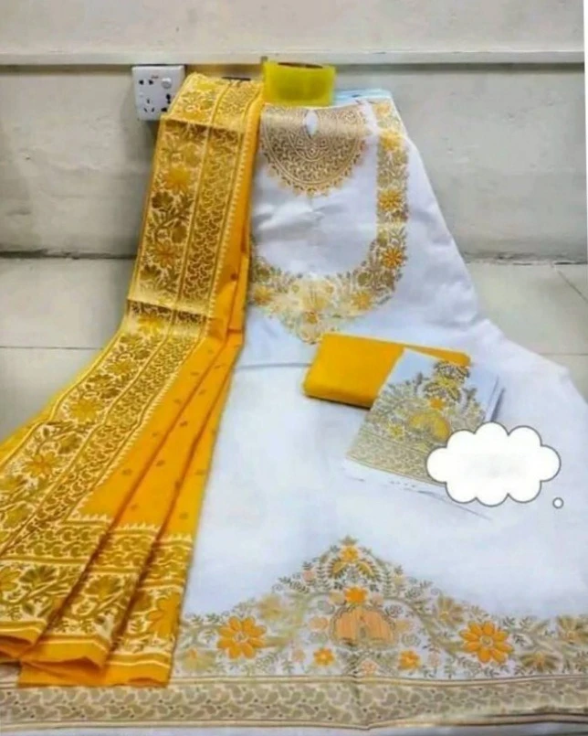 Georgette Heavy Embroidered & Beige Dupatta 3-Piece Salwar Kameez Suit