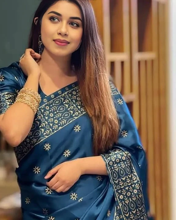 Radiant Japanese Soft Silk Screen-Print Shari