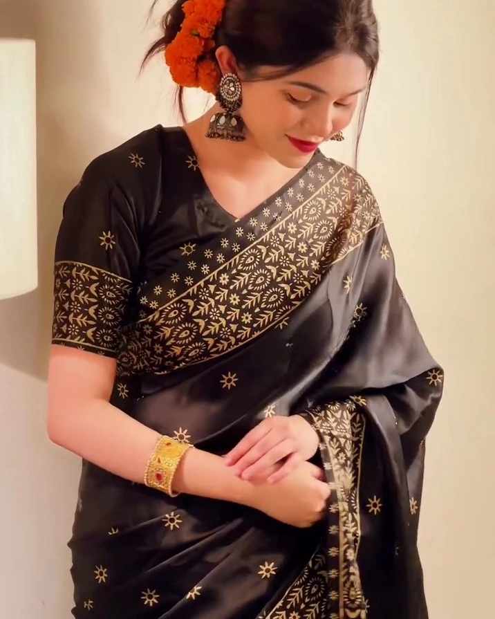 Radiant Japanese Soft Silk Screen-Print Shari