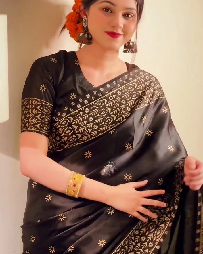 Radiant Japanese Soft Silk Screen-Print Shari