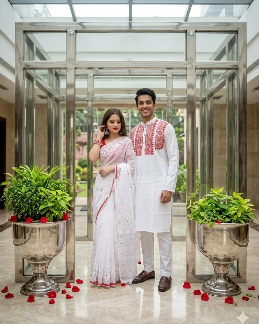 Shuvro-Lal Classical Boishakhi Couple Combo