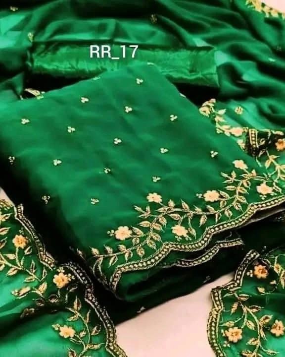 Midnight Premium Embroidered Georgette 4-Piece Set