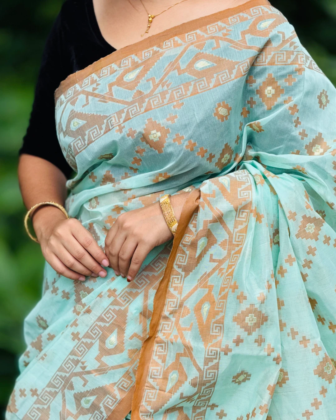 Royal Tencel Silk Jamdani Saree – Contemporary Weave Edition