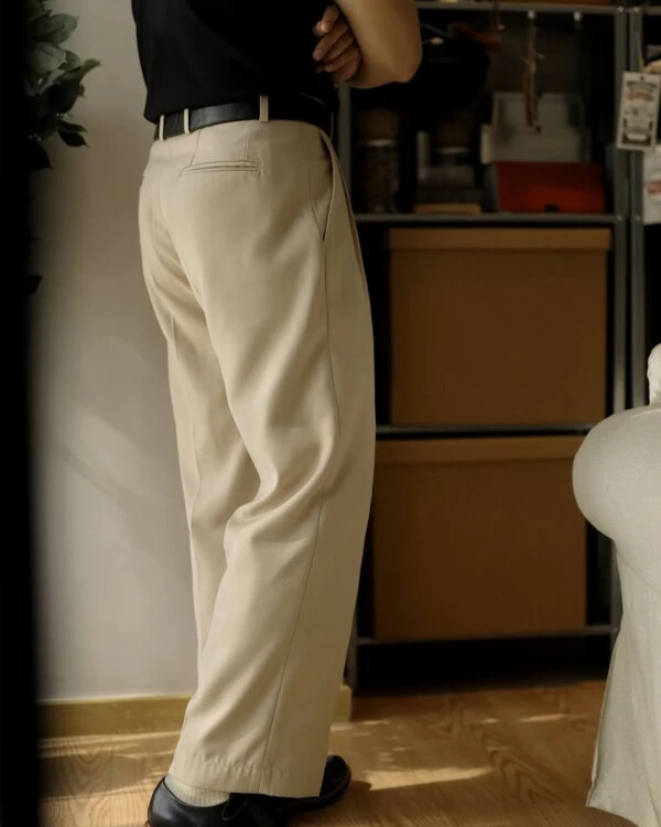 American Style Double Pleat Nine-Point Pants