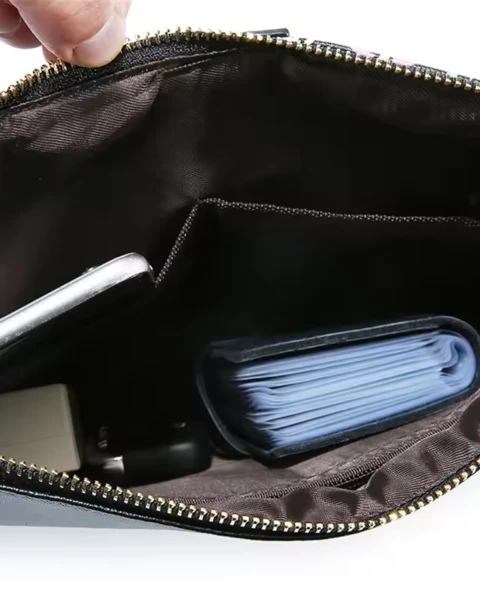 Garb “Tide” Series | Exotic Animal Print High-Capacity Envelope Clutch