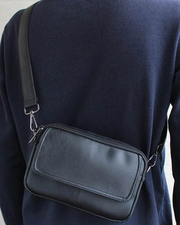 Garb “Tide” Series | Urban Ribbon Soft-Leather Small Crossbody Bag