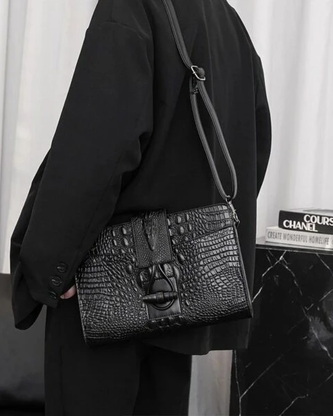 Garb Signature | Platinum Series Crocodile-Embossed Executive Business Clutch