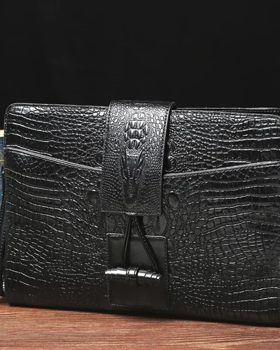 Garb Signature | Platinum Series Crocodile-Embossed Executive Business Clutch