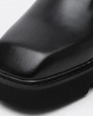 Men’s Casual Chunky Sole Leather Loafers – Modern Urban Edition