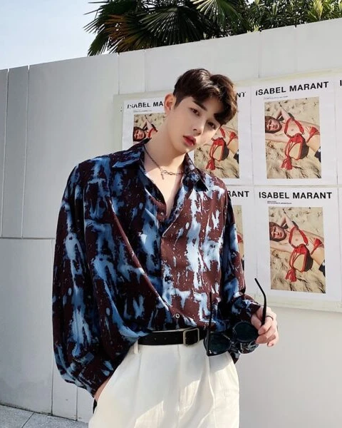 Premium Artistic Print Relaxed Shirt – Urban Hipster Edition