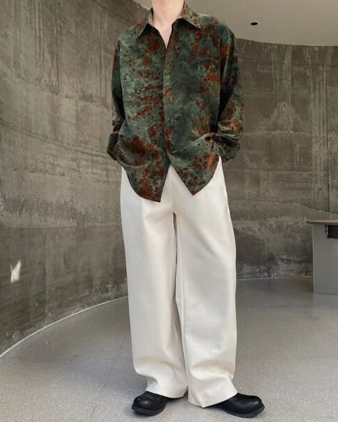 Premium Floral Print Velvet Shirt