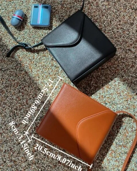 Premium Korean Vertical Phone Bag – Minimalist Leather Crossbody