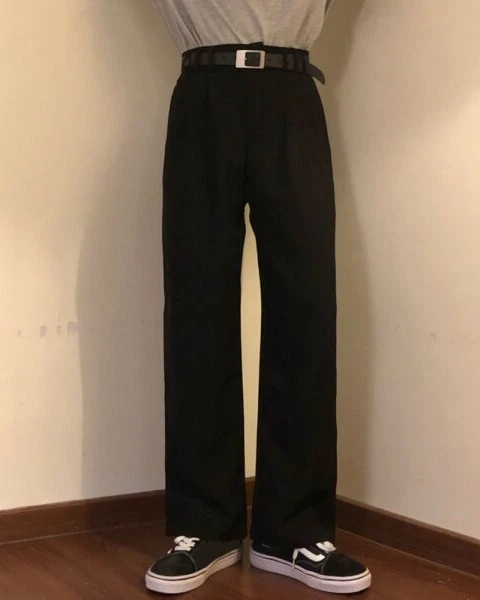 Premium Men’s Vintage Solid Suit Pants