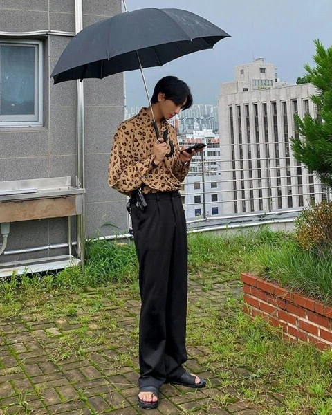 Premium Men’s Leopard Print Streetwear Shirt