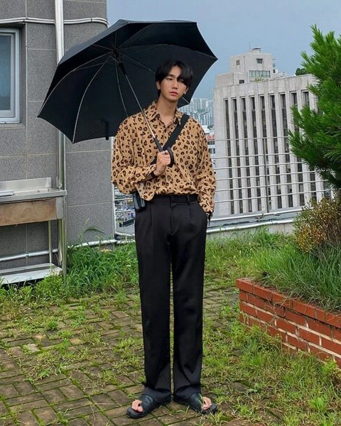 Premium Men’s Leopard Print Streetwear Shirt