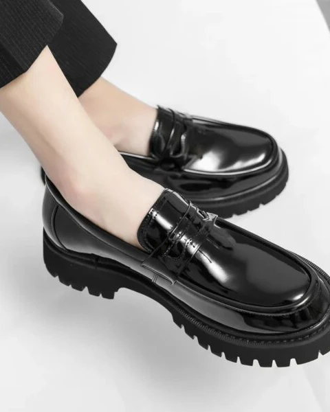 Premium Men’s Platform Formal Loafers – Thick-Soled Wedding & Business Edition