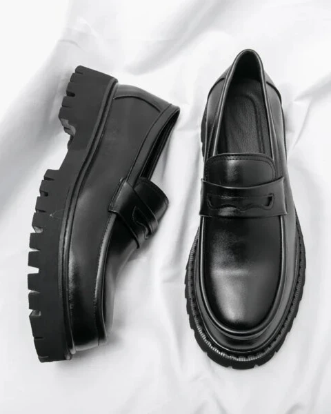 Premium Men’s Platform Formal Loafers – Thick-Soled Wedding & Business Edition