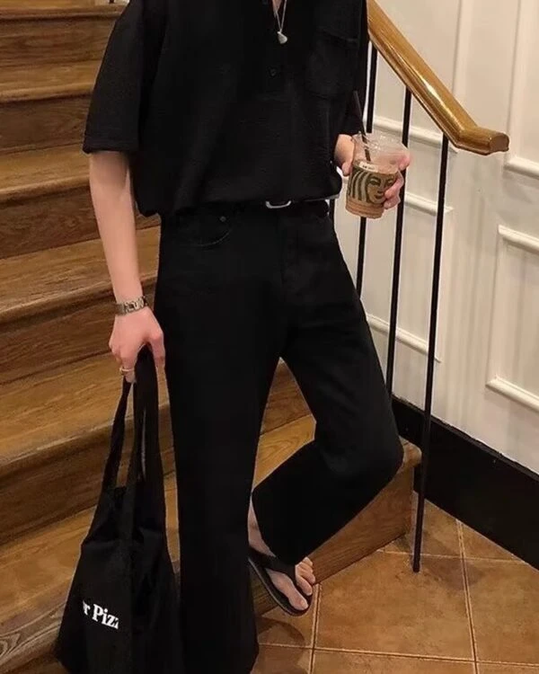 Premium Textured Waffle-Knit Polo Shirt – Garb Exclusive