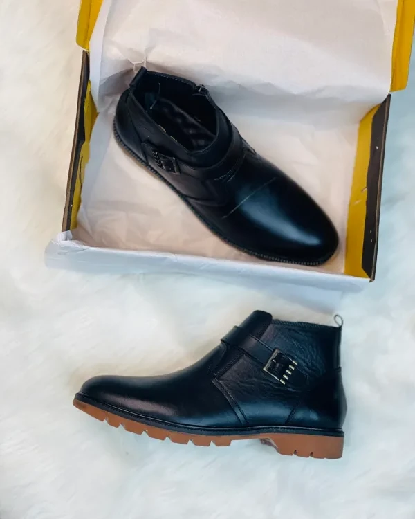 Cat_Boot_Original Leather_Black_Chain_Men