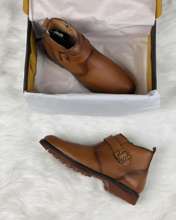 Cat_Boot_Original Leather_Chocolate_Chain_Men