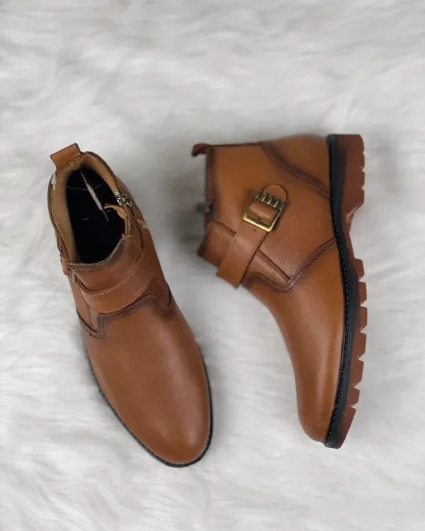 Cat_Boot_Original Leather_Chocolate_Chain_Men