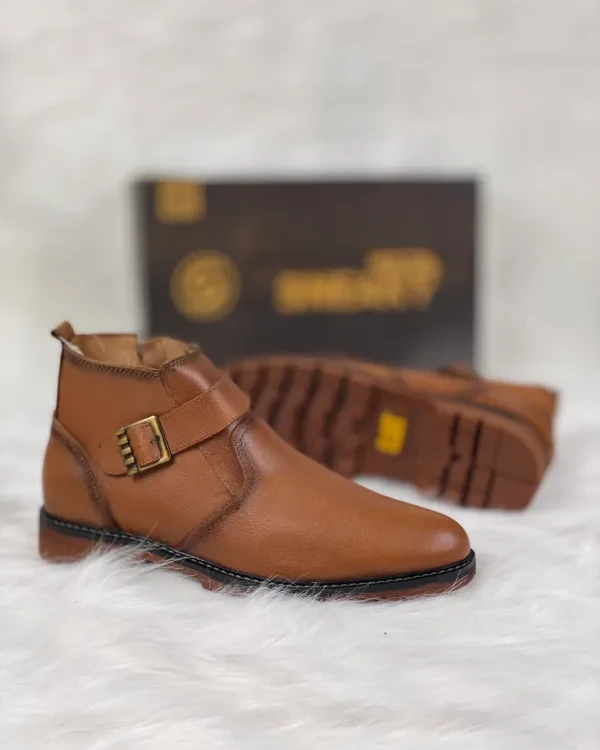 Cat_Boot_Original Leather_Chocolate_Chain_Men