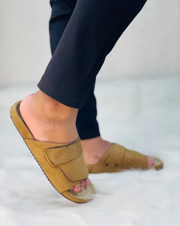 CloudSoft Velcro Slide – Golden