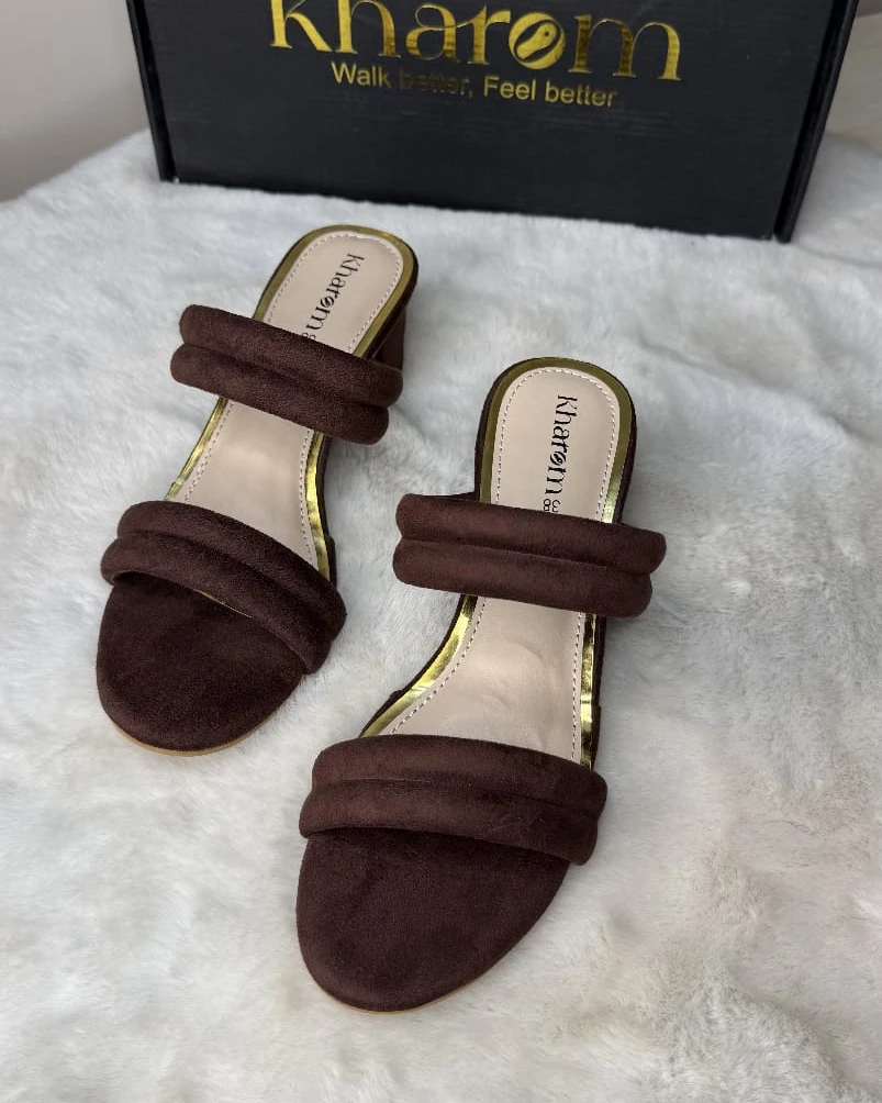 Twilight Sparkle Multi-Strap Mules-Brown