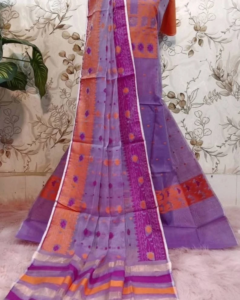 Imperial Orchid Tangail Tencel Jamdani